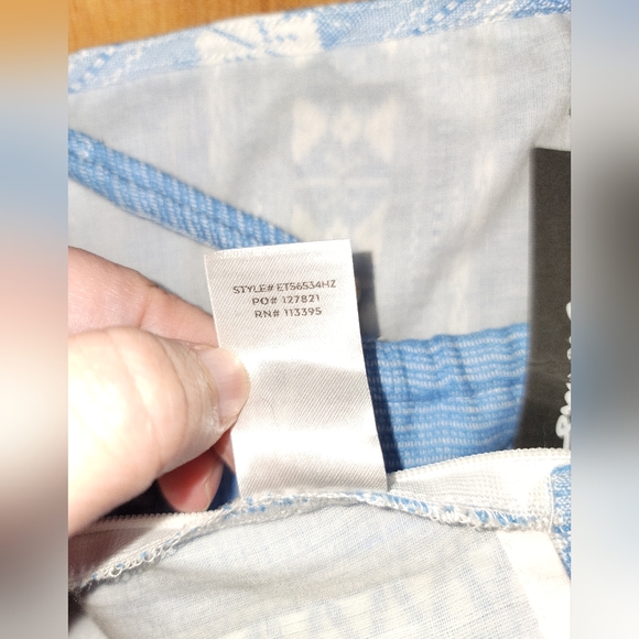 Lulu's Room to Romance Blue Boho Woven Sleeveless Cropped Tank Top, XS - Picture 6 of 7